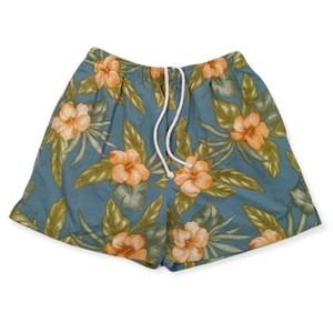 Vintage Tommy Bahama Hawaiin Floral Mesh Lined Swim Shorts Trunks Size Large